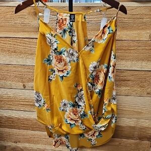 SHEIN Yellow Floral Camisole Top